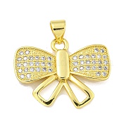 Подвеска с бантом из латуни KK-Z053-14G-02