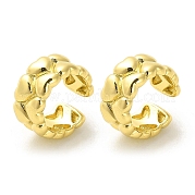Женские латунные серьги-каффы в форме сердца EJEW-L270-003G