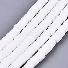 Handmade Polymer Clay Beads Strands CLAY-R089-6mm-077