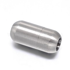 Anlaufgeschützte Magnetverschlüsse aus Edelstahl 304 mit einklebbaren Enden, matt, Edelstahl Farbe, 21x12 mm, Bohrung: 8 mm