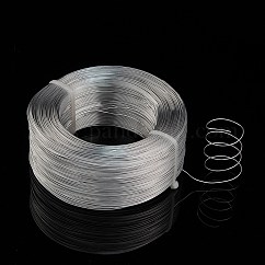Alambre de aluminio anodizado, alambre artesanal de metal flexible, alambre artesanal flexible, para hacer bisutería artesanal, plata, 20 diámetro, 0.8mm, 300 m / 500 g (984.2 pies / 500 g)