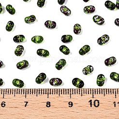 Perline di vetro dipinte a spruzzo picasso&nbsp;SEED-T006-04-18