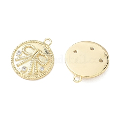 Latón micro pavimenta claro colgantes de circonio cúbico&nbsp;KK-C259-21G
