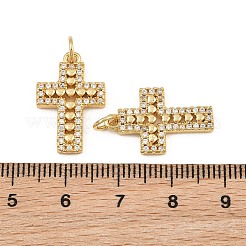 Pendentifs avec zircon cubiques à micro-pavés en laiton&nbsp;CU-CBADC6C-11G-02