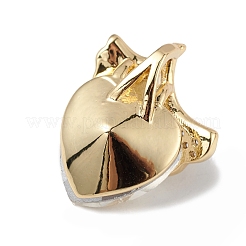 Pendenti in vero ottone placcato in oro 18k placcato in cremagliera con micro pavé di zirconi cubici trasparenti&nbsp;KK-C015-24G-10