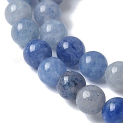 Natürliche blaue Aventurin (gefärbt und erhitzt) Perlenstränge&nbsp;G-U015-6MM-01