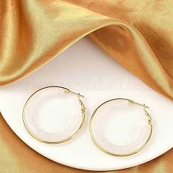 Pendientes de aro de acero inoxidable 304 para mujer&nbsp;EJEW-B113-02G-04