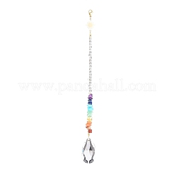 Décorations suspendues de lustre en forme de larme de verre&nbsp;HJEW-JM00856