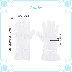 Handschuhe aus Polyester mit Schleife&nbsp;DIY-WH0888-539B