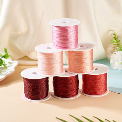 6 Rolle 6 Farben 6-fädiges Polyester-Metallic-Garn&nbsp;OCOR-TA0003-11B
