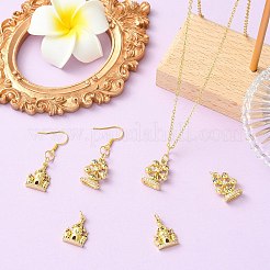 6 pendentif en laiton serti de micro-pavés de zirconiums cubiques&nbsp;KK-CJ0005-74