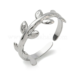 Offene Manschettenringe aus Edelstahl 304 für Damen&nbsp;RJEW-L341-02F-P