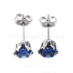 Orecchini a bottone in acciaio inossidabile 304&nbsp;EJEW-F053-B