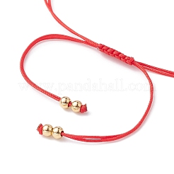 Bracciale regolabile con lavorazione a lume del malocchio e perline intrecciate con semi&nbsp;BJEW-JB09486