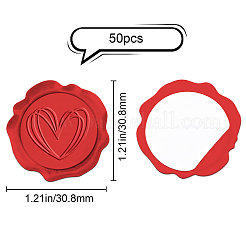 50 Stück selbstklebende Wachssiegelaufkleber&nbsp;DIY-SD0001-69D