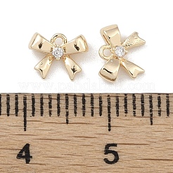 Pendenti in zirconi cubici trasparenti in micro pavè di ottone&nbsp;KK-K351-46B-G