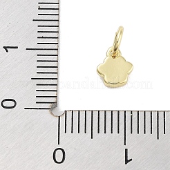 Véritables breloques en émail en laiton plaqué 18k or véritable&nbsp;KK-M293-22G-04