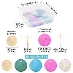 20 Stück 5 Stile natürliche Capiz Muschel Anhänger&nbsp;SSHEL-FS0001-07