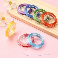 7 Rolle 7 Farben flaches elastisches Kristallschnur-Set&nbsp;EW-YW0001-09