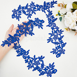 Blumen-Polyester-Stickerei-Spitzenornament-Zubehör&nbsp;PATC-WH0005-53B