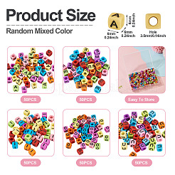 250 pz 5 colori perline acriliche opache di colori misti&nbsp;MACR-TA0002-34