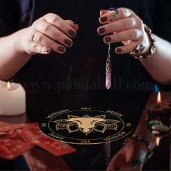 Ahademaker 1pc colgante de péndulo de radiestesia de cuarzo rosa natural&nbsp;DIY-GA0003-53I