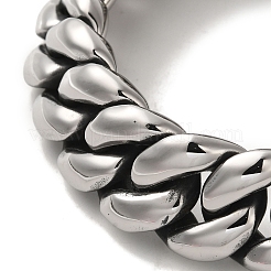 304 Edelstahl Cuban Link Kettenarmbänder für Männer&nbsp;BJEW-Q341-16AS