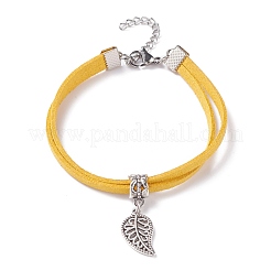 Bracciale multifilo in finta pelle scamosciata con charm da donna&nbsp;BJEW-JB07687