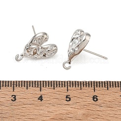 Messing Ohrstecker Zubehör&nbsp;KK-CBABAE6-02P