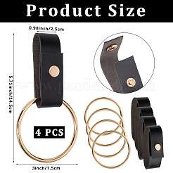 4 x Handtuchhalter aus PU-Leder&nbsp;HJEW-CN0001-34A