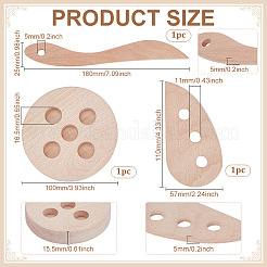 Wurfrippenwerkzeug aus Holz und Keramik&nbsp;DIY-WH0622-271