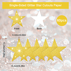 60 Stück Papier-Glitzerstern-Wanddekoration&nbsp;AJEW-SP0001-17A