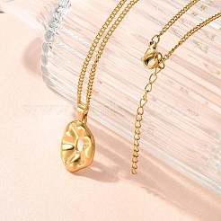 Collar de cadena de cuerda con colgante de acero inoxidable 304 para mujer&nbsp;LS-STAS-Z108-01G-05