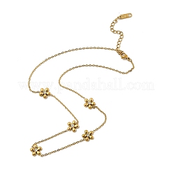 Colliers à maillons en acier inoxydable 304 avec strass en cristal pour femmes&nbsp;NJEW-A059-02G