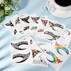 11 Stück 11 Stile leuchtende abnehmbare temporäre wasserdichte Tattoos Papieraufkleber Set&nbsp;DIY-GF0010-79