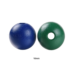 160 Stück 4 Farben Sommer Ozean Marine Stil lackiert Naturholz runde Perlen&nbsp;WOOD-LS0001-01G