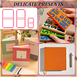 3 Stück 3 Stile Acryl-Haftnotizen Buchbindeanleitung Vorlage&nbsp;DIY-WH0622-192