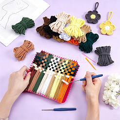 960 accessorio per capelli in poliestere di 12 colori&nbsp;KNIT-TW0001-01A
