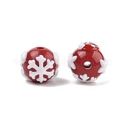 Weihnachtsthema handgezeichnetes Acryl mit Emailleperlen&nbsp;MACR-C006-01C