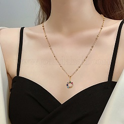 10 Stück umweltfreundliches Messing mit Glasanhängern&nbsp;KK-SZ0005-78