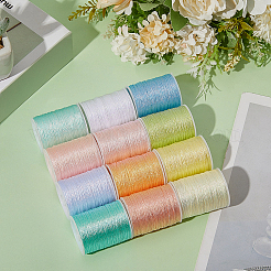 12 Rolle 12 Farben Metallic-Nähgarn&nbsp;OCOR-CY0002-02A