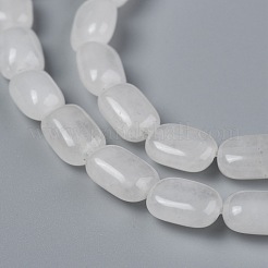 Hilos de abalorios de jade blanco natural&nbsp;G-Z006-B13
