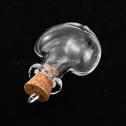 Pendentifs de bouteille en verre&nbsp;GLAA-H105-13