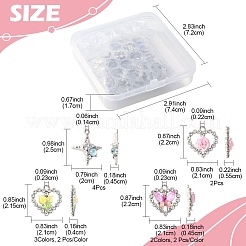 7 Stile Platinlegierung Glasanhänger&nbsp;FIND-FS0003-71