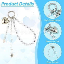 Decorazioni pendenti in plastica e conchiglia&nbsp;HJEW-YW00340