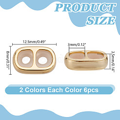12 Stück 2 Farben Zinklegierung Silikon Slide Charms&nbsp;FIND-AR0006-12