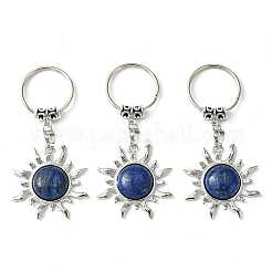 Llavero con colgante de sol de latón y piedras preciosas&nbsp;G-Z033-03P