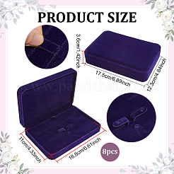 Rechteckige Geschenkboxen aus Samt für Schmucksets&nbsp;AJEW-WH0609-875A