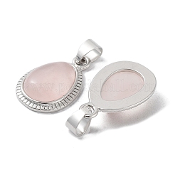 Pendentifs de quartz rose naturel&nbsp;G-M405-05P-02