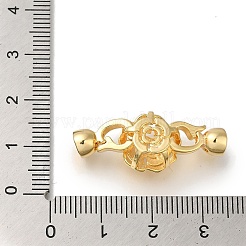 Micro pavé di ottone trasparente cubic zirconia piegato su fermagli&nbsp;KK-H480-32G
